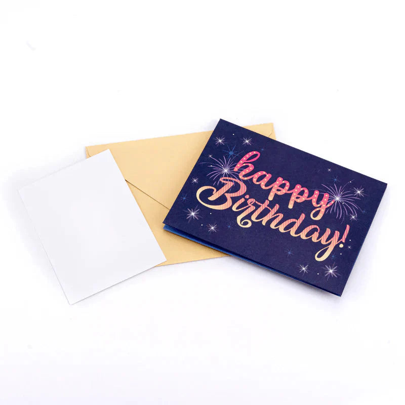 🔥Beste cadeau 52% KORTING🎁Vuurwerk pop-up taart met licht en muziek, verjaardagskaart cadeau