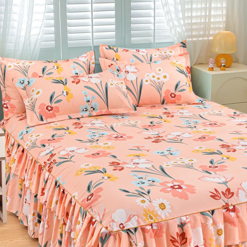 🎉Nieuwjaars Cadeau 50% KORTING!👑Luxe 3-Delige Bedrokset met Dubbellagse Ruches – Romantisch & Comfortabel voor Jouw Slaapkamer!