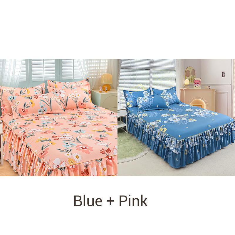 🎉Nieuwjaars Cadeau 50% KORTING!👑Luxe 3-Delige Bedrokset met Dubbellagse Ruches – Romantisch & Comfortabel voor Jouw Slaapkamer!