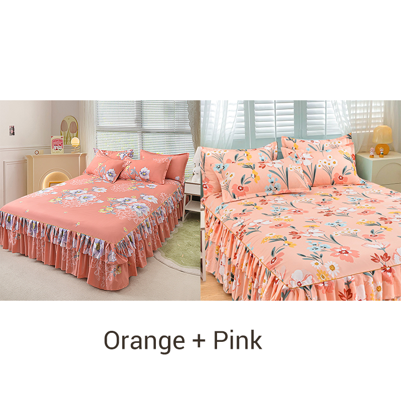 🎉Nieuwjaars Cadeau 50% KORTING!👑Luxe 3-Delige Bedrokset met Dubbellagse Ruches – Romantisch & Comfortabel voor Jouw Slaapkamer!