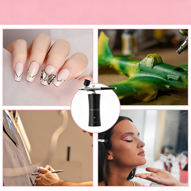 🎨 Elektrische Airbrush Kit met Compressor⚡ Precies Spuiten voor Modelbouw, Nagels, Taartdecoratie & Creatieve Projecten