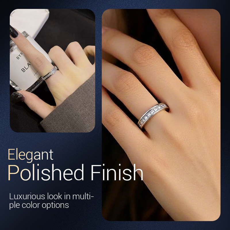 🎊【📍Exquisite Collection📍】Titanium Steel Rotatable Spinner Ring with Zirconia💫💍