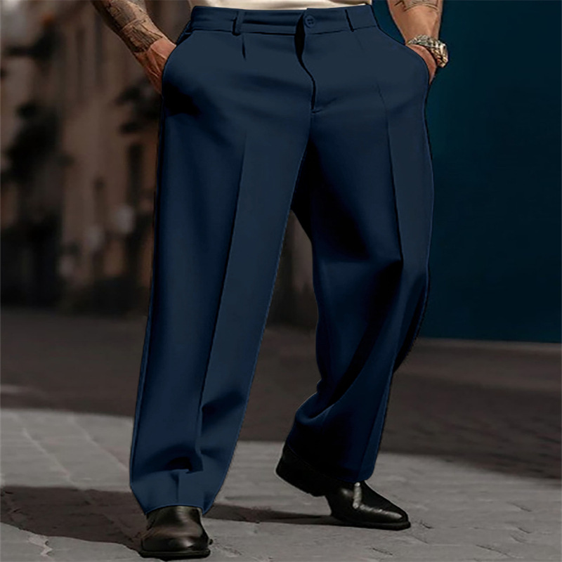 ⏳Tijdelijke aanbieding⏰ Casual herenbroek met wijde pijpen – Luchtige plooien aan de voorkant, makkelijk aan te trekken. Geschikt voor elke zomerdag, zowel casual als chic. Een onmisbaar item in je garderobe. 👖🕊️