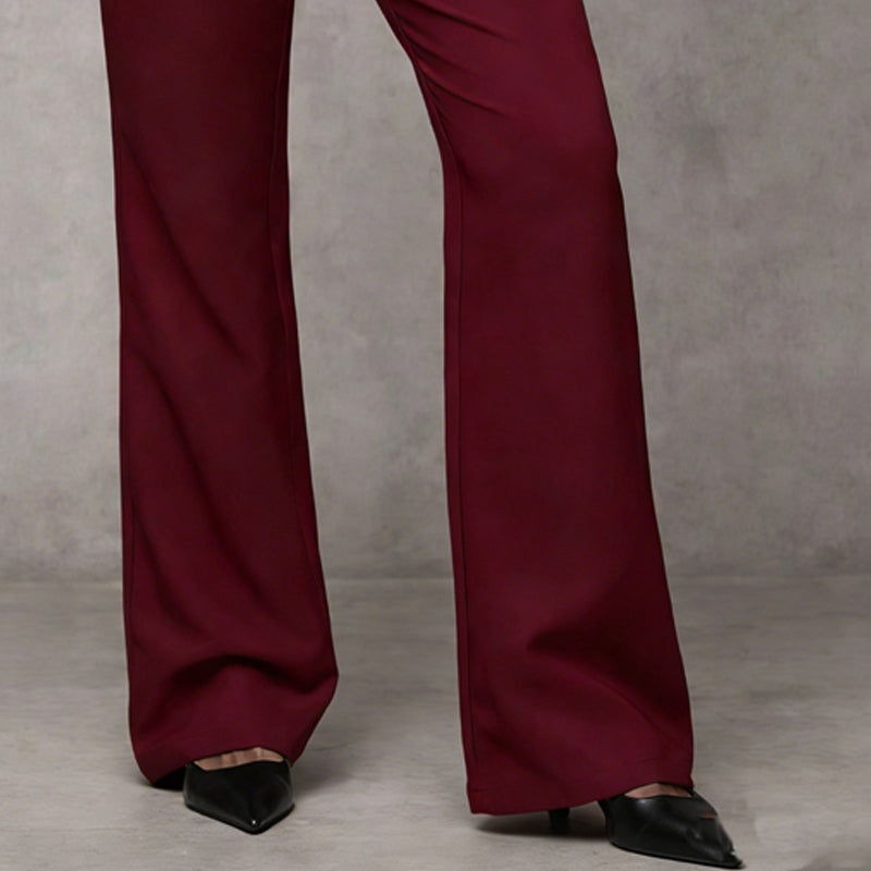 ✨Nieuwe collectie – Nu 63% tijdelijke korting!🤍Elegante Damespakbroek Met Wijde Pijpen – Stijlvol & Comfortabel