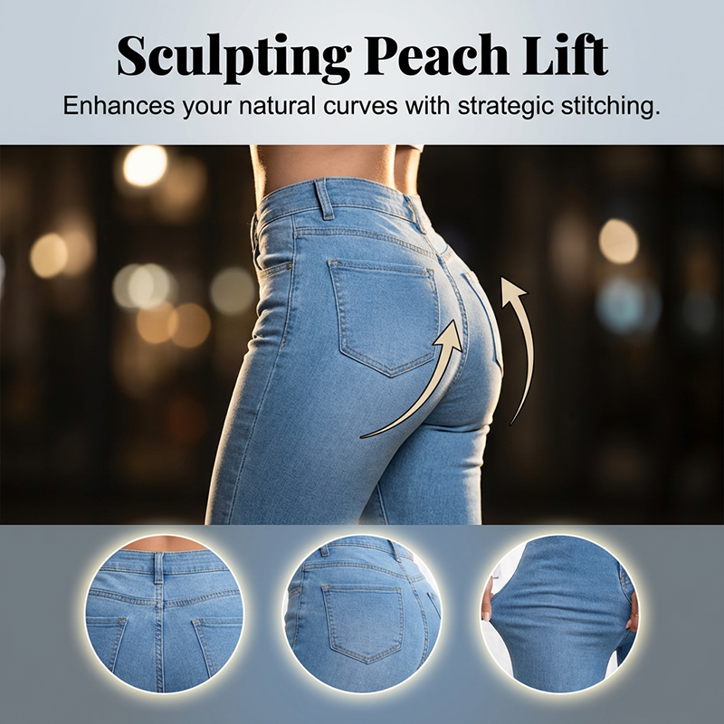 💥Zolang de voorraad strekt: 56% korting!🎉Elastische jeans met hoge taille voor dames💫