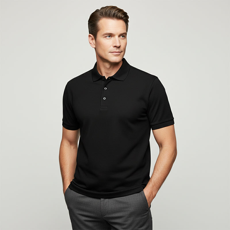 💎 Slechts in beperkte oplage, tijdelijke aanbieding: 57 % korting! 🎉 Sneldrogend T-shirt met korte mouwen en een reverskraag voor heren 💫