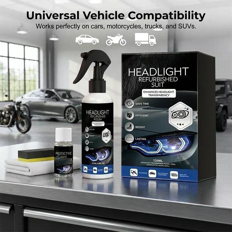 🚗💡 50% KORTING – Koplamp Restauratie Kit | Helpt Gele Aanslag & Lichte Krassen te Verwijderen | UV-Bescherming | Zonder Schuren