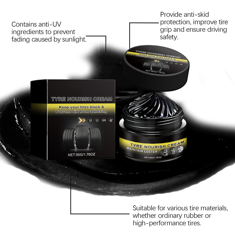 ✨ Bandenwas – herstelt de zwarte glans, beschermt tegen UV-straling en stoot vuil af. Makkelijk en snel! 🚗