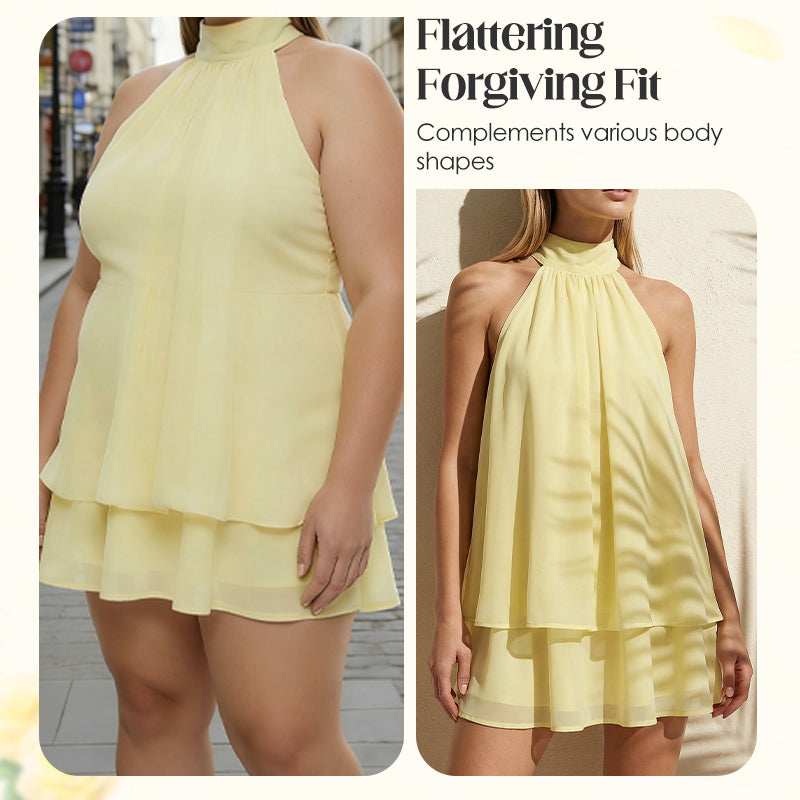 🥳HETE UITVERKOOP 2026🥳💞Meer dan 50.000 verkocht!💕🌸 50% korting! Halter mini-jurk voor dames – Relaxte, flatterende pasvorm, valt prachtig. Opvallende open rug zorgt voor verkoeling. Gemakkelijk te combineren met andere outfits. Maten S-2XL. 👗✅