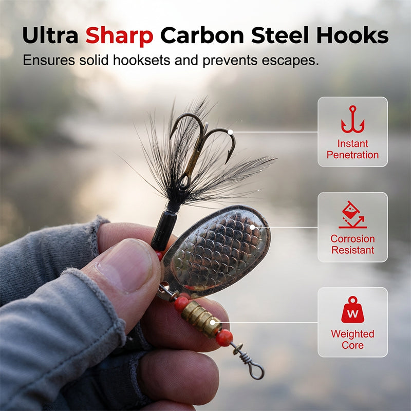 💐 50% KORTING! Veelzijdig spinnerbait kunstaas – Perfect voor snoek, baars en forel 🎯🐟【Tijdelijke aanbieding】