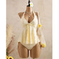 Tankini set met peplum en halternek voor dames