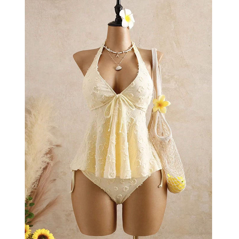 Tankini set met peplum en halternek voor dames
