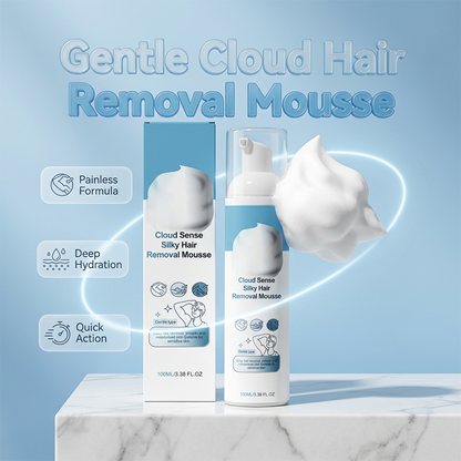 ☁️ Cloud Sense Zijdezachte ontharingsmousse 🧴✨