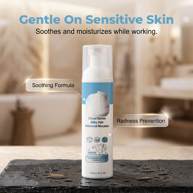 ☁️ Cloud Sense Zijdezachte ontharingsmousse 🧴✨