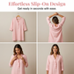 Dames Linnen Blousejurk met Ruches en V-hals