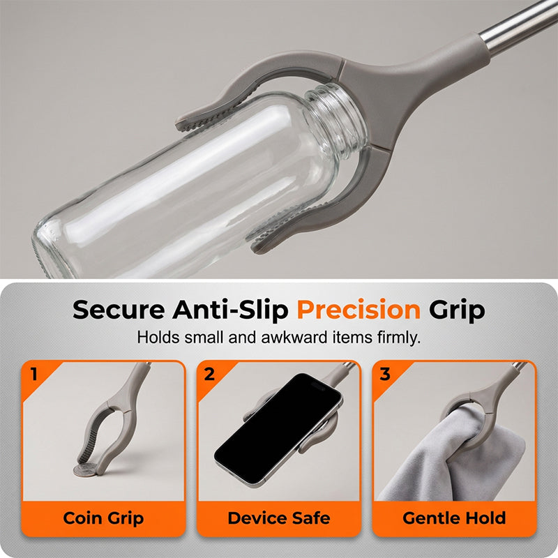 🦯【Opvouwbare grijptang met lange steel】—— Eén beweging, één greep: u hoeft zich niet te bukken, of het nu hoog of laag is. Ouderen en zwangere vrouwen kunnen er zelf mee oppakken!🔧✨
