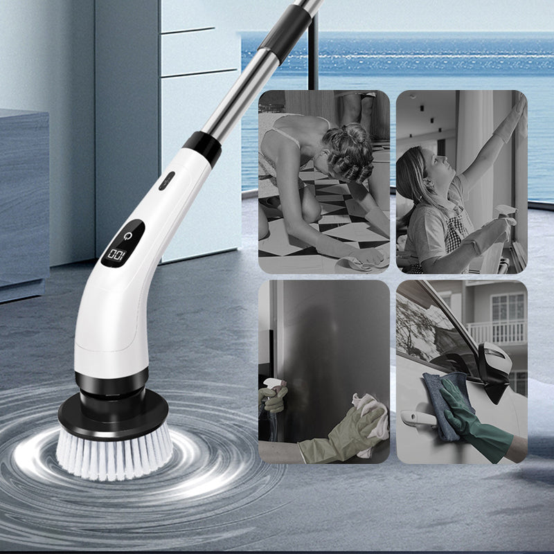 🧼 NU 50% KORTING! 🔋 9-in-1 elektrische reinigingsborstelset – verwisselbare opzetstukken, krachtige rotatie en perfect voor keuken, badkamer én tegels 🏠