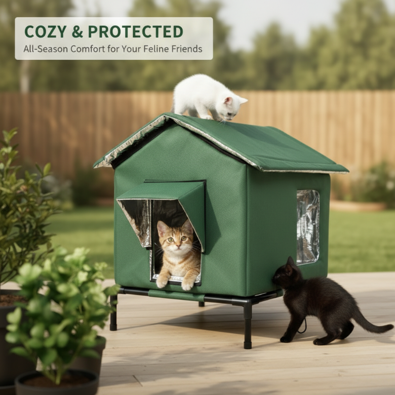 🐱 50% KORTING!🔥🏠 Waterdicht kattenhuis voor buiten – verhoogd, demonteerbaar en opvouwbaar – ideaal voor zwerfkatten, in de tuin en op het balkon – weerbestendig en flexibel🐾💤