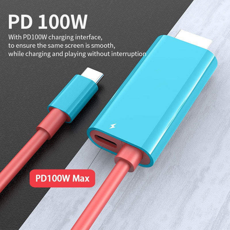 📱➡️🖥️ 50% KORTING! 2m USB-C naar HDMI-kabel met PD – Spelen & Opladen Tegelijk, Zonder Lag | Voor Switch, Tablet & Telefoon 🎮⚡