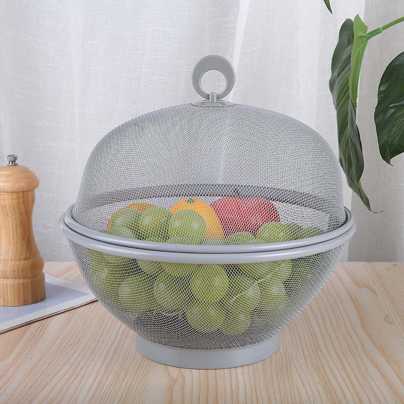 🍎 50% korting! Ademende mesh fruitmand met deksel – houdt fruitvliegjes buiten, ingebouwde vergietfunctie & RVS gaas. Perfect voor thuis & picknick! ✨🧺