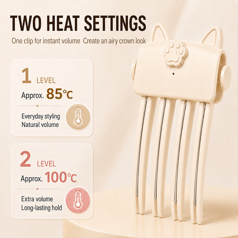 ☀️ Summer Deal! Verwarmde haarclip – creëert blijvend volume, ideaal voor vochtig zomerweer.