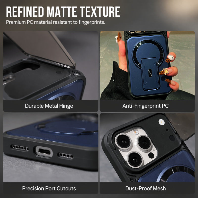 ✨ Eén hoesje, drie upgrades – magnetisch, opklapbare lensbescherming en een compacte standaard. Geschikt voor iPhone 13-17. Verzending vanuit het VK