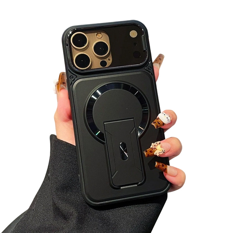 ✨ Eén hoesje, drie upgrades – magnetisch, opklapbare lensbescherming en een compacte standaard. Geschikt voor iPhone 13-17. Verzending vanuit het VK