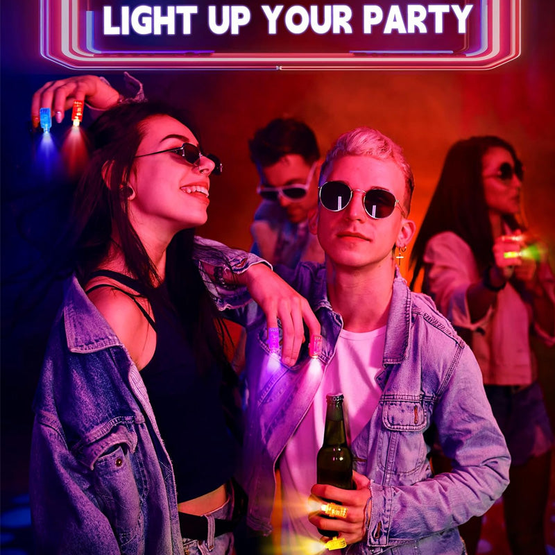 🔥Superaanbieding: 50% KORTING🔥 Kleurrijke mini-LED-vingerlampjes – Feestelijke vingerlampjes met elastiekj