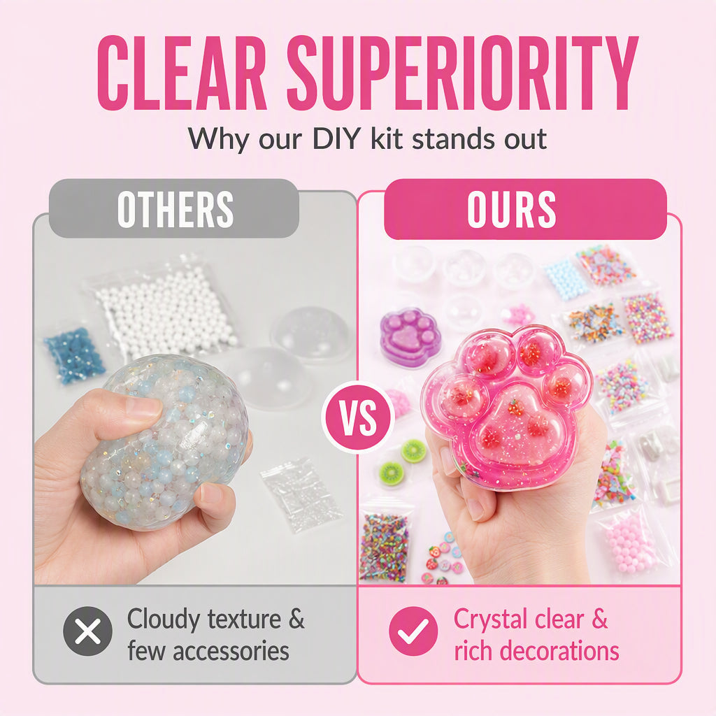 🐱 NU 50% KORTING! 🧊 DIY Gebakken IJs Squishy Toy Kit – Kattenklauw ontwerp, squishy plezier & creatief – Perfect voor zintuiglijk spel en stressverlichting voor kinderen ✨