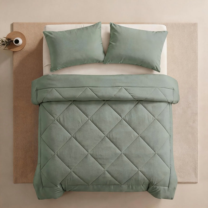🛏️ 50% KORTING – Gewatteerde Beddengoedset | Comfortabel en Luchtig voor Verschillende Seizoenen | 2 Kussenslopen Inbegrepen