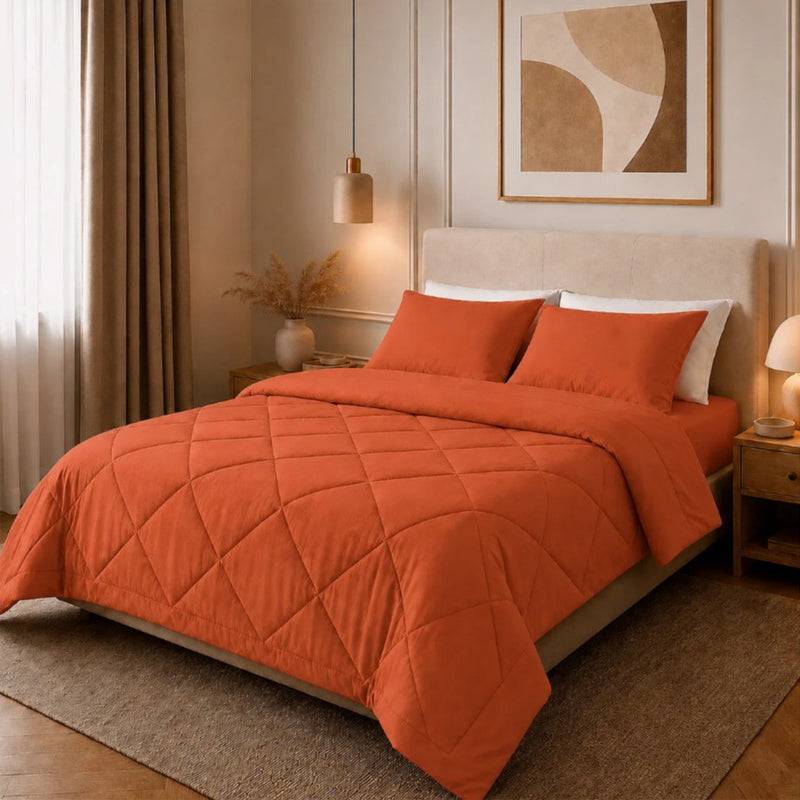 🛏️ 50% KORTING – Gewatteerde Beddengoedset | Comfortabel en Luchtig voor Verschillende Seizoenen | 2 Kussenslopen Inbegrepen