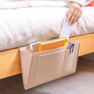 🛏️ KOOP 2, KRIJG 1 GRATIS – Vilten Bedhangorganizer | Voor Boeken, Telefoon, Bril & Afstandsbediening | Praktische Opbergtas voor Naast het Bed | Alles Binnen Handbereik