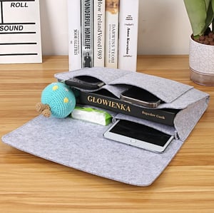 🛏️ KOOP 2, KRIJG 1 GRATIS – Vilten Bedhangorganizer | Voor Boeken, Telefoon, Bril & Afstandsbediening | Praktische Opbergtas voor Naast het Bed | Alles Binnen Handbereik