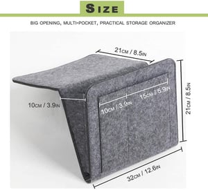 🛏️ KOOP 2, KRIJG 1 GRATIS – Vilten Bedhangorganizer | Voor Boeken, Telefoon, Bril & Afstandsbediening | Praktische Opbergtas voor Naast het Bed | Alles Binnen Handbereik