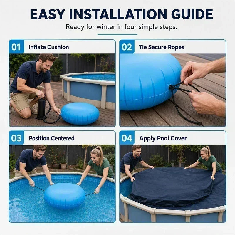 ❄️🏊 50% KORTING! Laat je zwembad veilig de winter door – dit ronde luchtkussen verdeelt ijsdruk en voorkomt vorstschade. Koudbestendig, eenvoudig op te blazen!