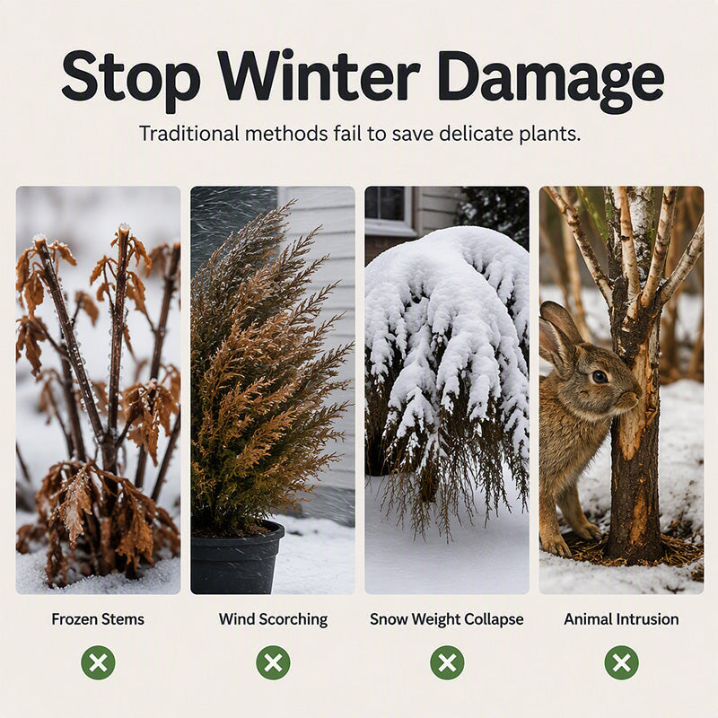 📢📢 50% KORTING 🌱 Planten Vorstbescherming | 80g Ademend Non-woven Doek | Beschermt Tegen Vorst, Sneeuw & Kou | UV-bestendig | Voor Tuin-, Pot- & Balkonplanten