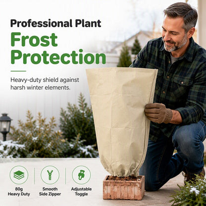 📢📢 50% KORTING 🌱 Planten Vorstbescherming | 80g Ademend Non-woven Doek | Beschermt Tegen Vorst, Sneeuw & Kou | UV-bestendig | Voor Tuin-, Pot- & Balkonplanten