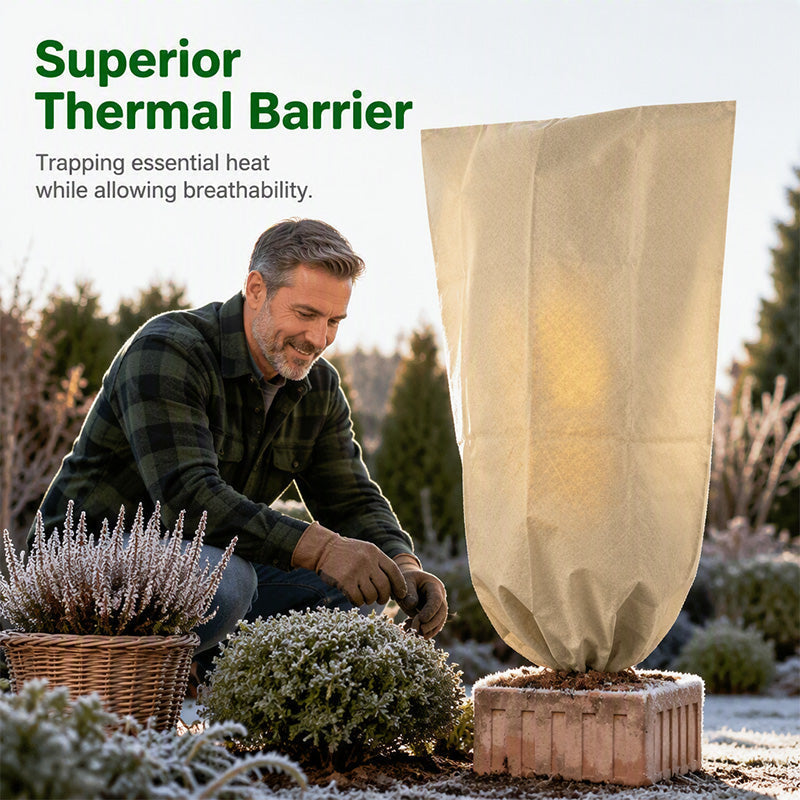 📢📢 50% KORTING 🌱 Planten Vorstbescherming | 80g Ademend Non-woven Doek | Beschermt Tegen Vorst, Sneeuw & Kou | UV-bestendig | Voor Tuin-, Pot- & Balkonplanten