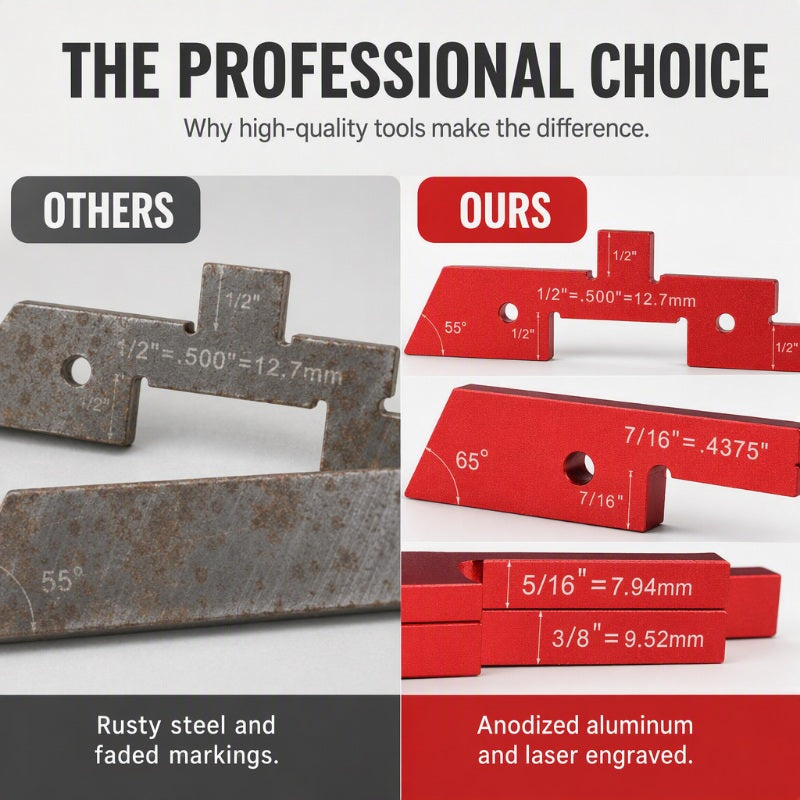 📢📢 50% KORTING!! 📏 Aluminium Instelblokken voor Houtbewerking – Precisie Setup Blocks voor Zaag- & Freestafels