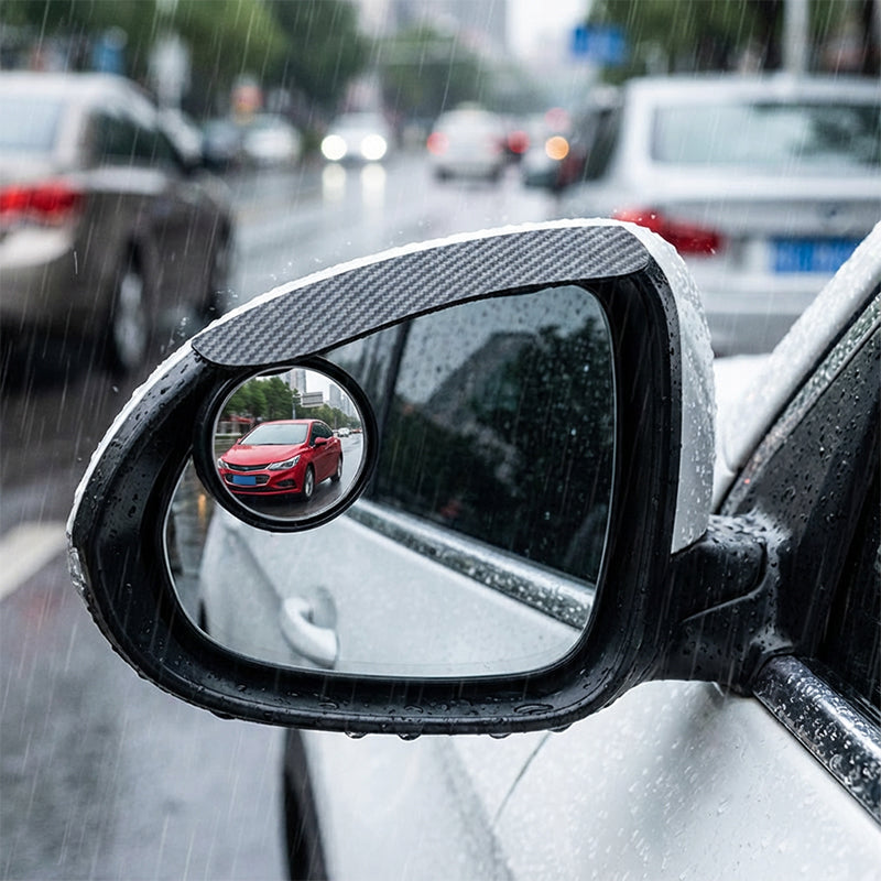 Verstelbare dodehoekspiegels met regenkap