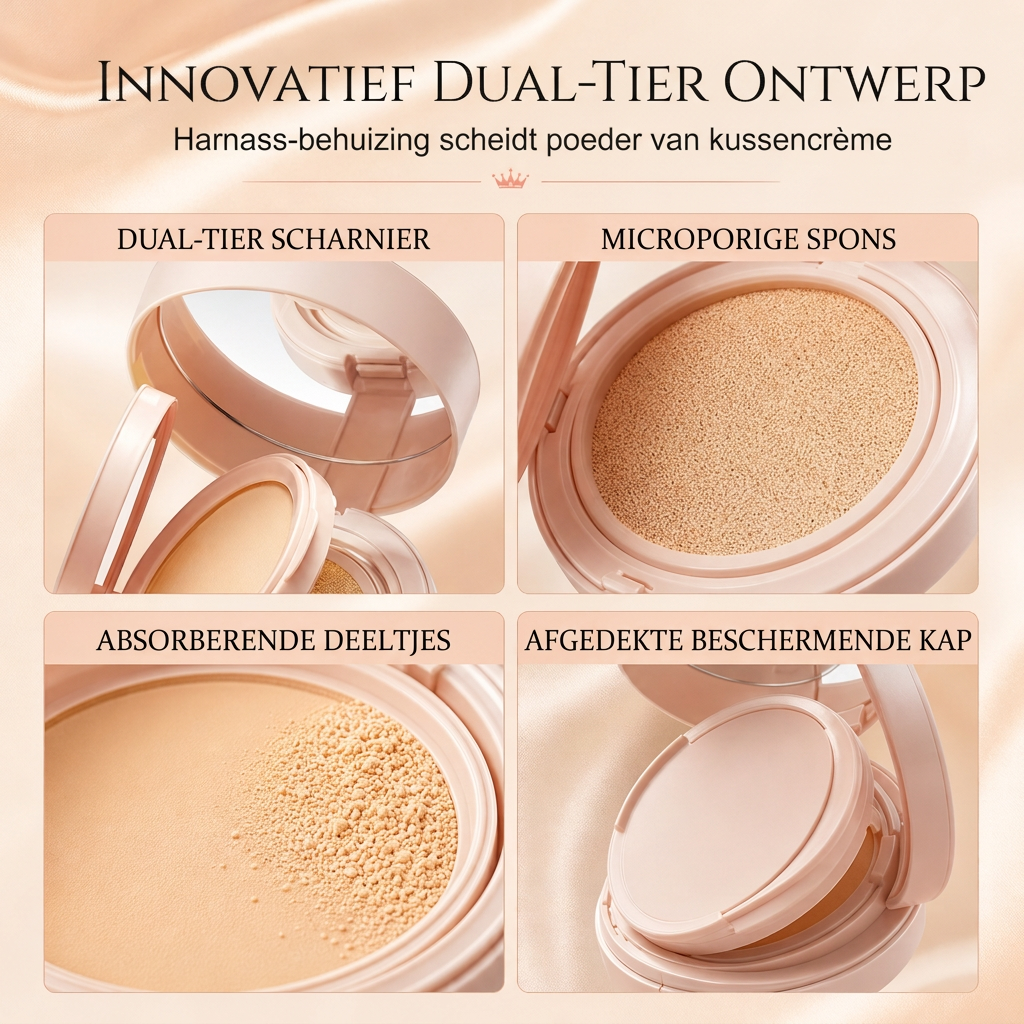 2-in-1 Lichtgevende Perfecte Air Cushion BB Crème en Compact Poeder