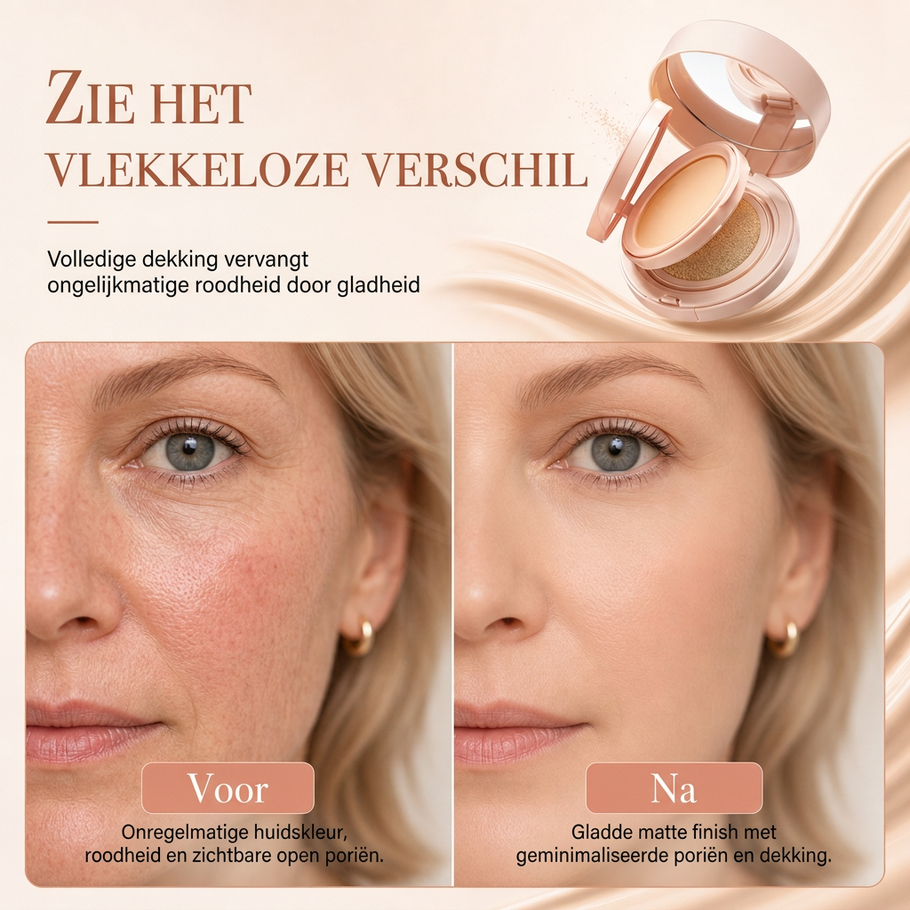 2-in-1 Lichtgevende Perfecte Air Cushion BB Crème en Compact Poeder