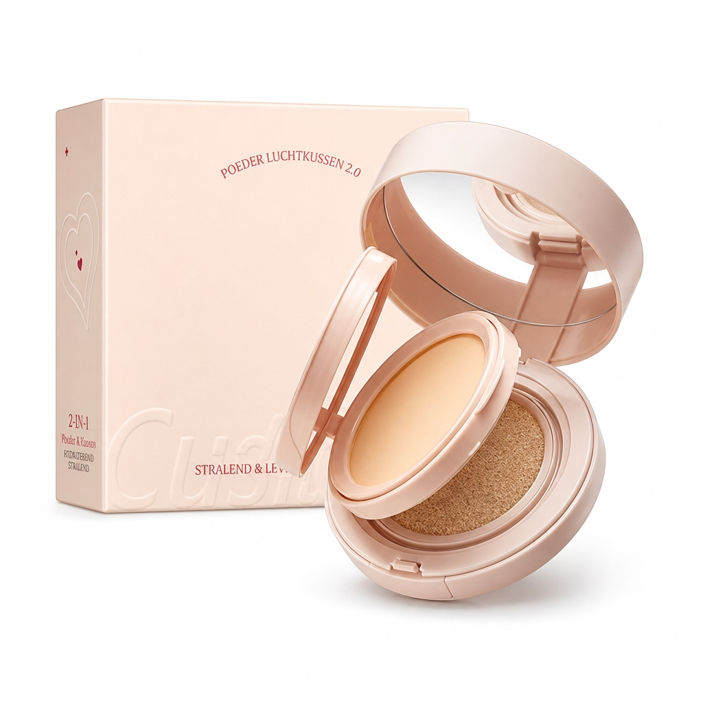 2-in-1 Lichtgevende Perfecte Air Cushion BB Crème en Compact Poeder