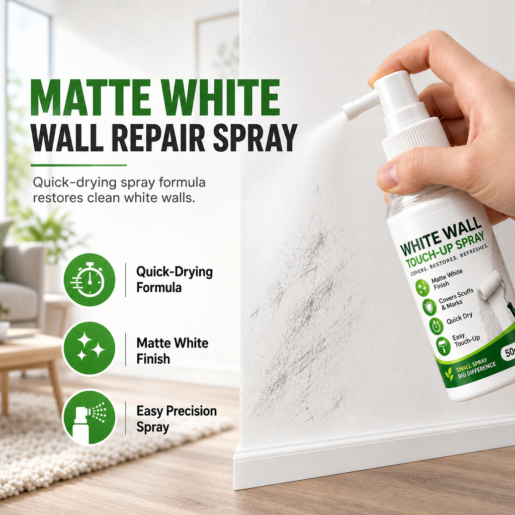 Witte Muur Bijwerkverfspray
