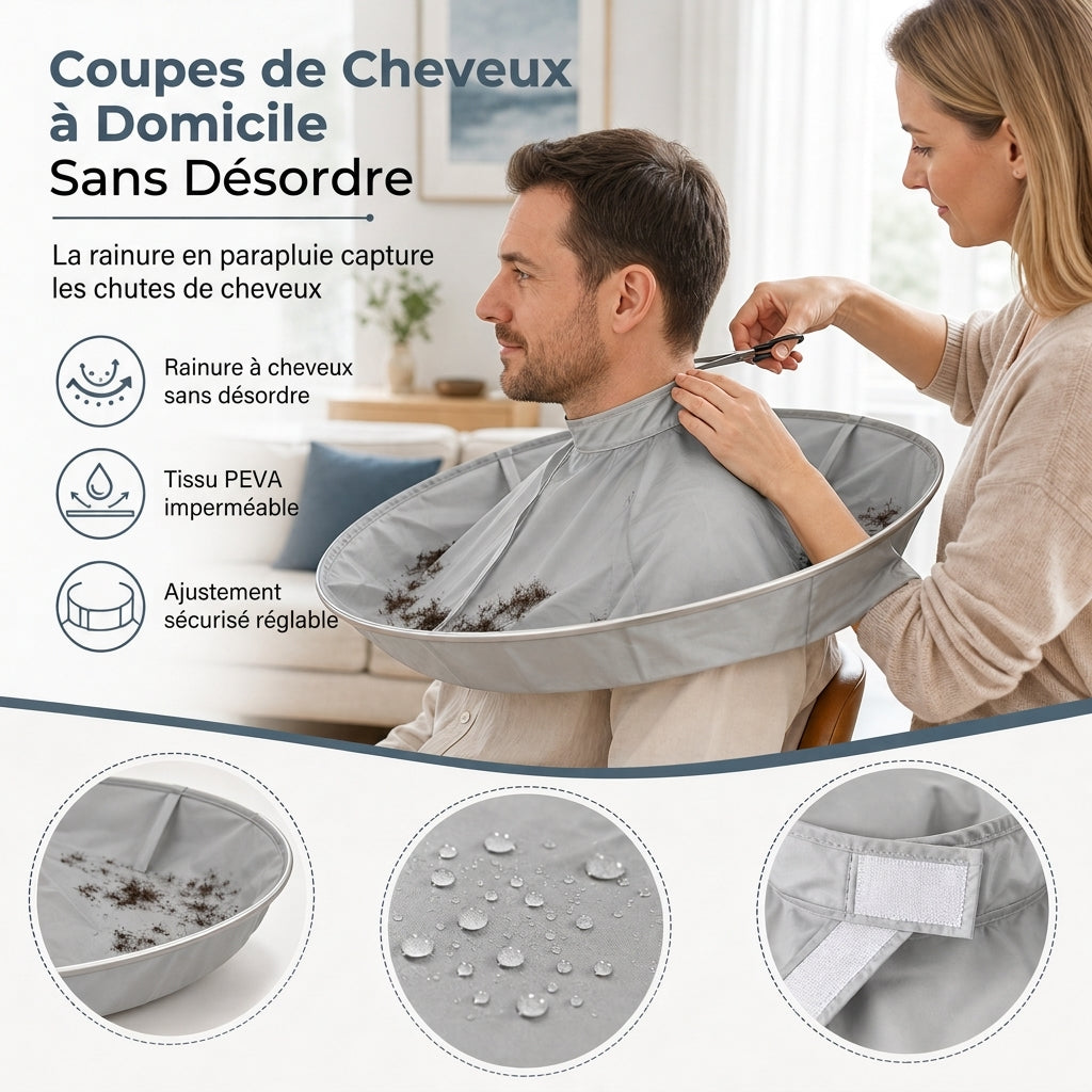 😱🧹 Stop met eindeloos haren vegen! Dé knipcape met haaropvang – flexibele rand vangt elke pluk, waterproof en geschikt voor het hele gezin. 50% KORTING!
