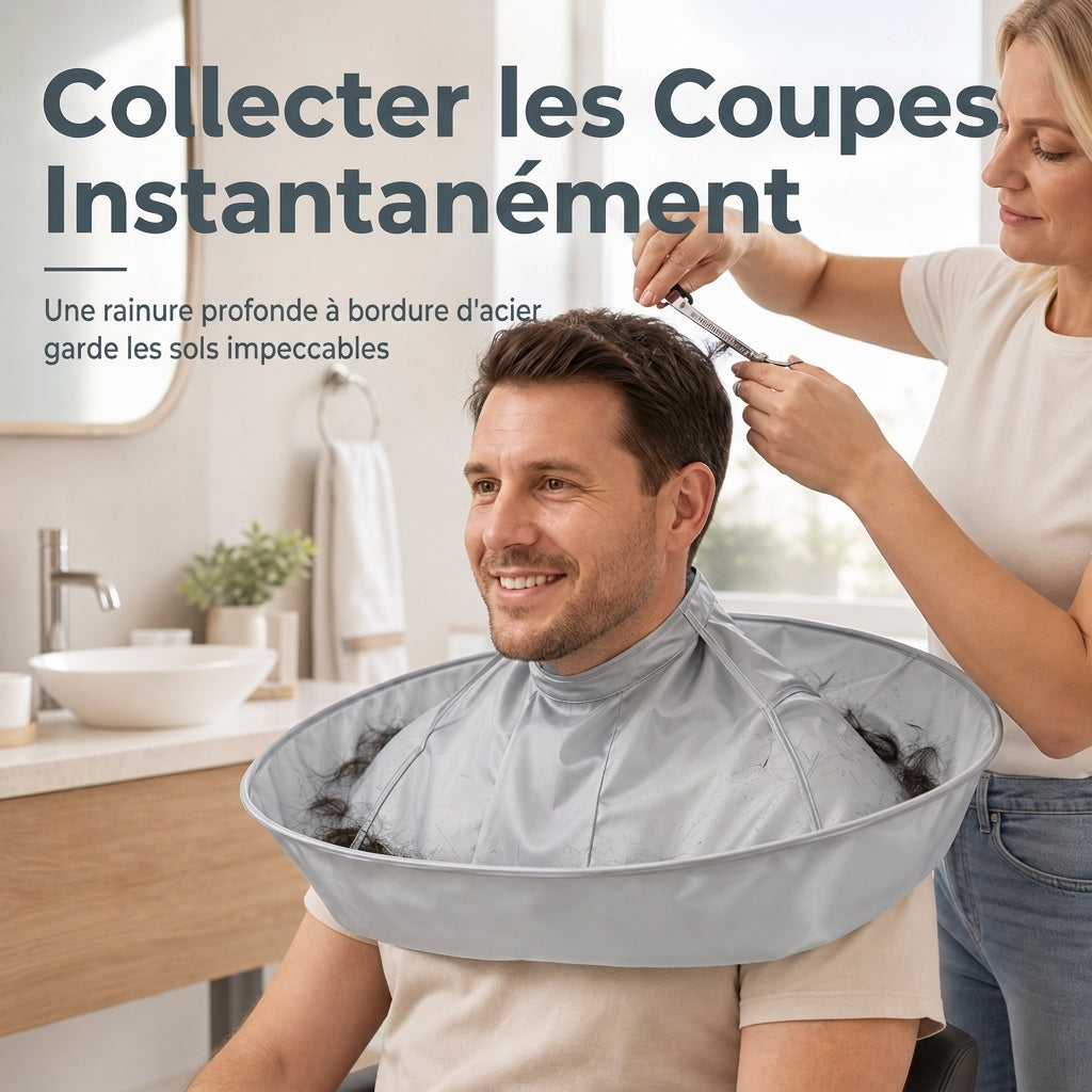 😱🧹 Stop met eindeloos haren vegen! Dé knipcape met haaropvang – flexibele rand vangt elke pluk, waterproof en geschikt voor het hele gezin. 50% KORTING!