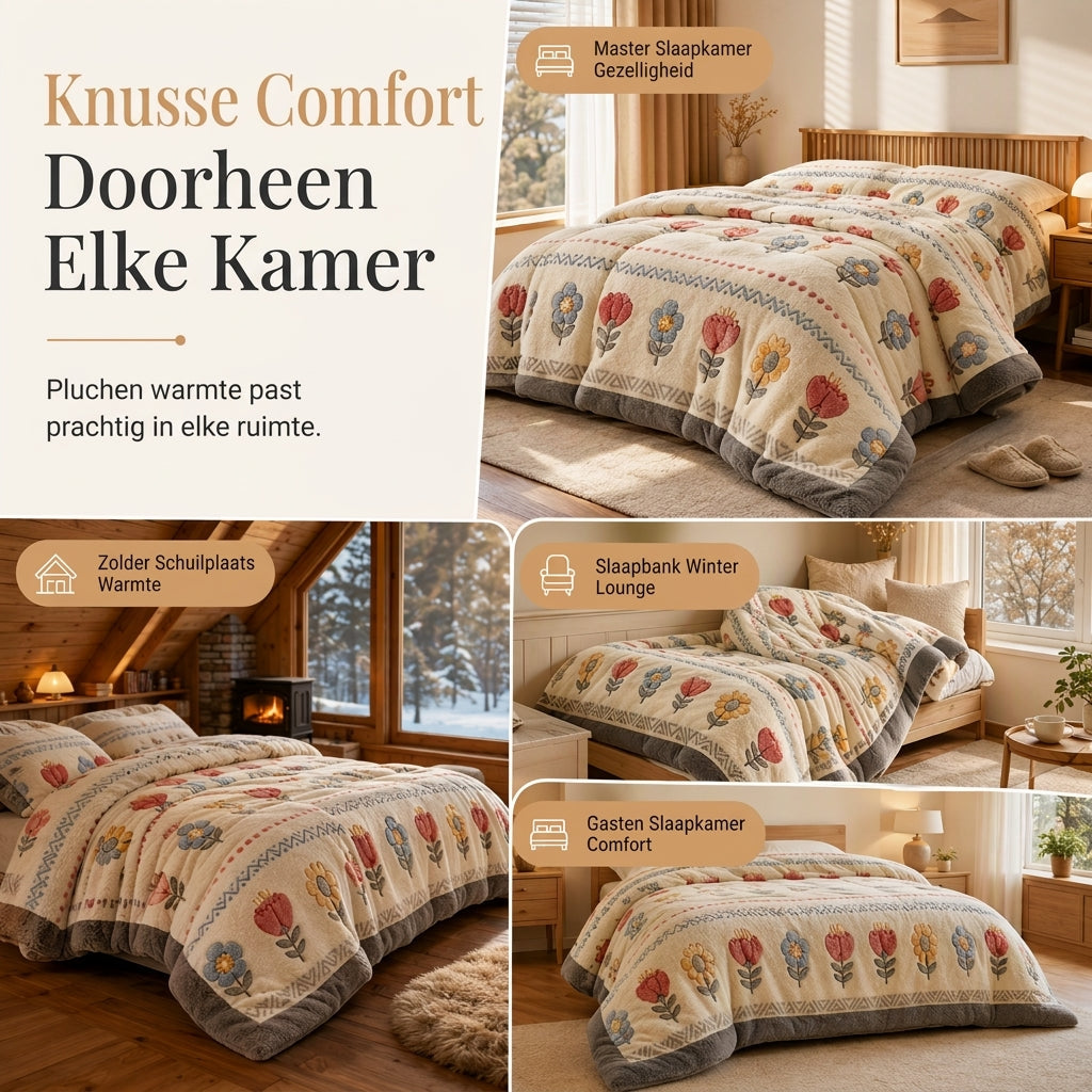 ❄️🔥 50% KORTING! Nooit meer ijskoude voeten in bed! Dit dubbelzijdige Sherpa fleece dekbed houdt de warmte direct vast – fluweelzacht, extra dik en heerlijk voor koude winternachten!