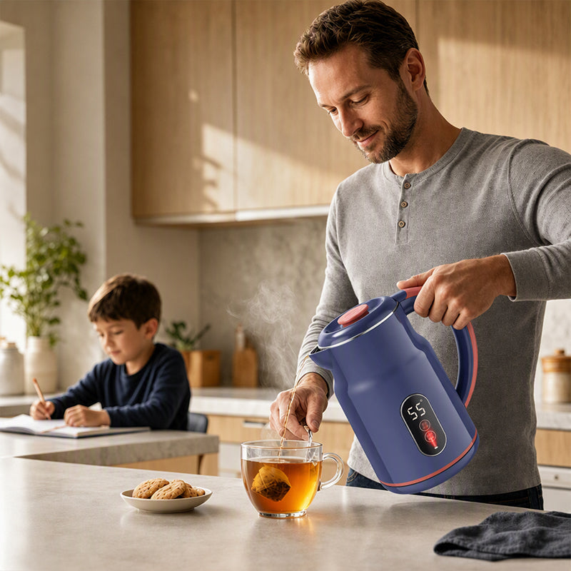 ⚡ 50% korting! Elektrische waterkoker met temperatuurdisplay – 3 liter, 1500W, warmhoudfunctie & dubbelwandig. RVS binnenkant – ideaal voor thee & koffie! ✨🫖