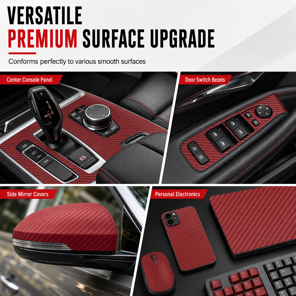 🚗 Zelfklevende carbonlook interieurfolie
