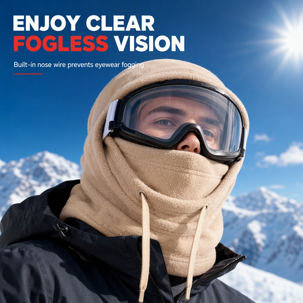 ❄️ 50% KORTING – Warme Ski-Bivakmuts met Poolfleece, Windwerend Ontwerp en Anti-condensstrip